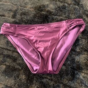 Kona Sol Dusty Rose Bikini Bottoms Ruched Sides Medium